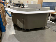 Charger l'image dans la galerie, Dauphin Curved Bench with Rear Countertop - Advanced Business Interiors Store
